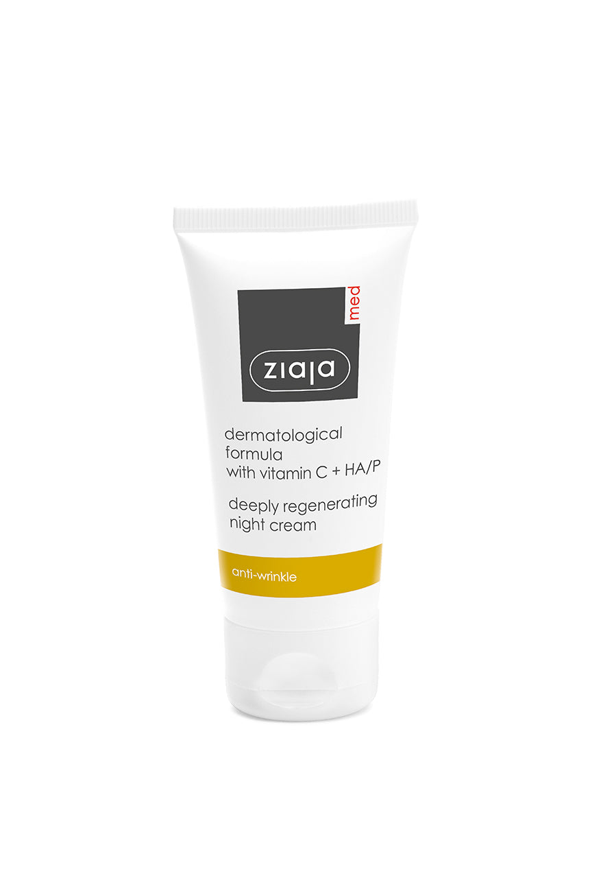 Ziaja Med Vitamin C + HA/P regenerierende Anti-Falten Nachtcreme 50 ml