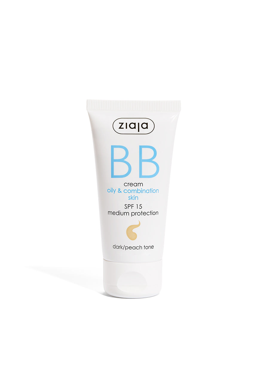 Ziaja BB-Creme LSF 15 ölige & Mischhaut 50 ml - dunkler Pfirsich-Ton