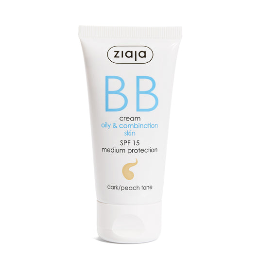 Ziaja BB-Creme LSF 15 ölige & Mischhaut 50 ml - dunkler Pfirsich-Ton