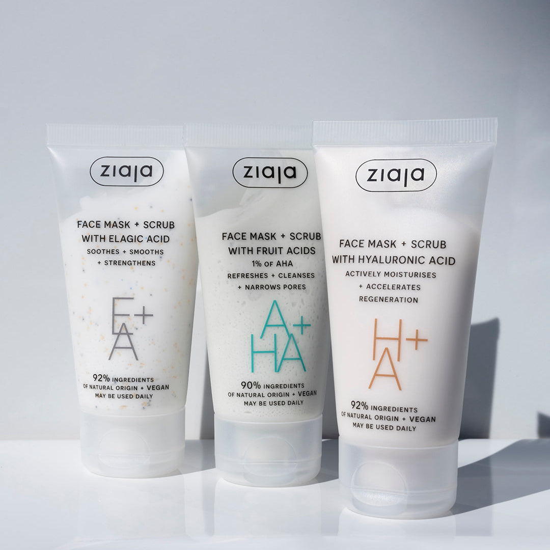 Ziaja Gesichtsmaske + Peeling 2 in 1 mit Ellagsäure 55 ml