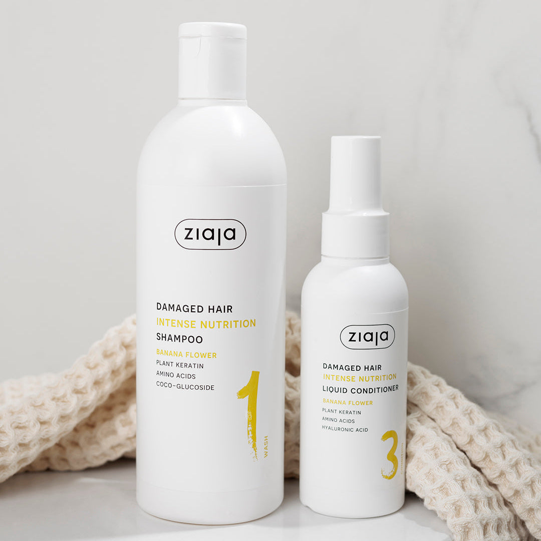 Ziaja Plant Essentials Bananenblüten nährendes Shampoo für geschädigtes Haar 400 ml