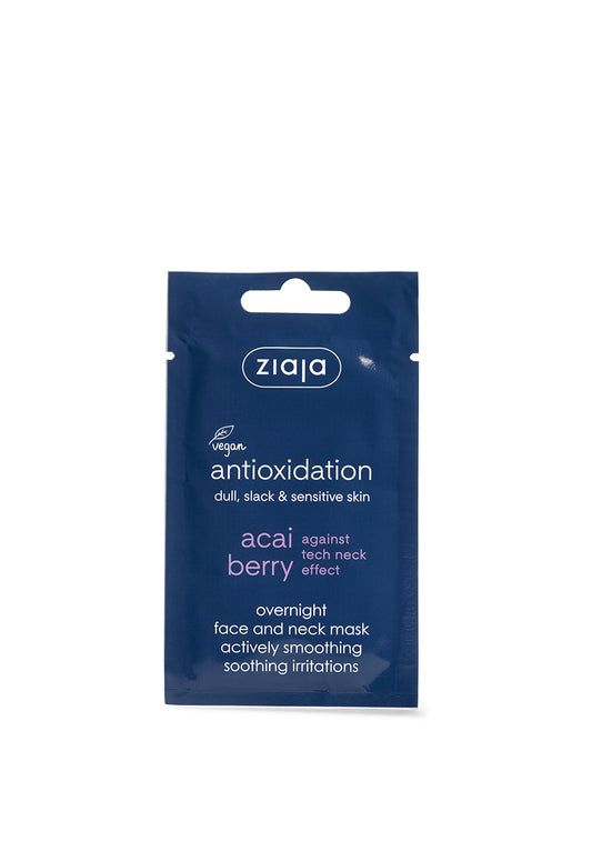 Ziaja Acaibeere glättende Nachtmaske für Gesicht & Hals 20 x 7 ml