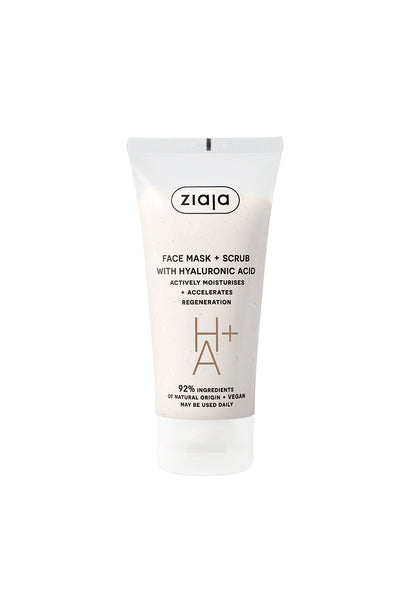 Ziaja Gesichtsmaske + Peeling 2 in 1 mit Hyaluronsäure 55 ml