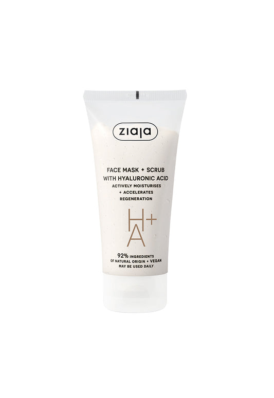 Ziaja Gesichtsmaske + Peeling 2 in 1 mit Hyaluronsäure 55 ml