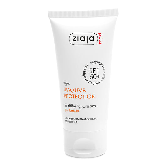 Ziaja Med LSF 50+ mattierende Tagescreme für ölige & zu Akne neigende Haut 50 ml