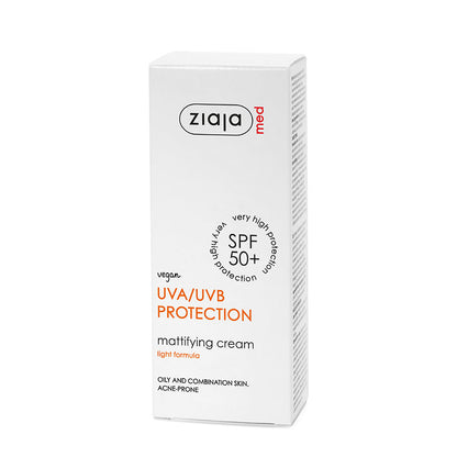Ziaja Med LSF 50+ mattierende Tagescreme für ölige & zu Akne neigende Haut 50 ml
