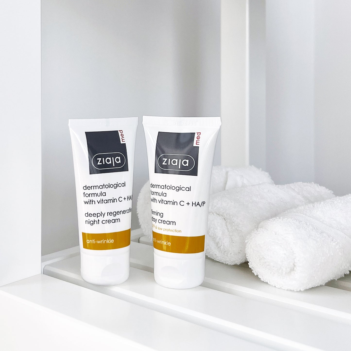 Ziaja Med Vitamin C + HA/P regenerierende Anti-Falten Nachtcreme 50 ml
