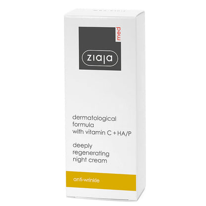 Ziaja Med Vitamin C + HA/P regenerierende Anti-Falten Nachtcreme 50 ml