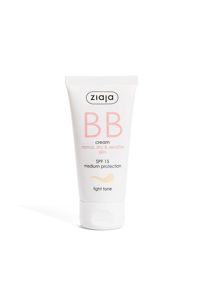 Ziaja BB Creme LSF 15 für trockene & empfindliche Haut 50 ml - heller Ton