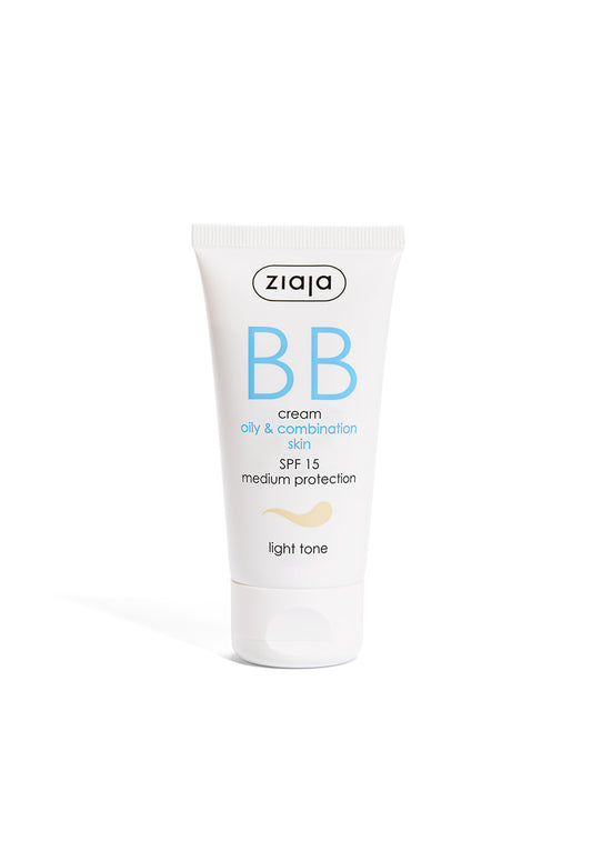 Ziaja BB Creme LSF 15 für ölige & Mischaut 50 ml – heller Ton