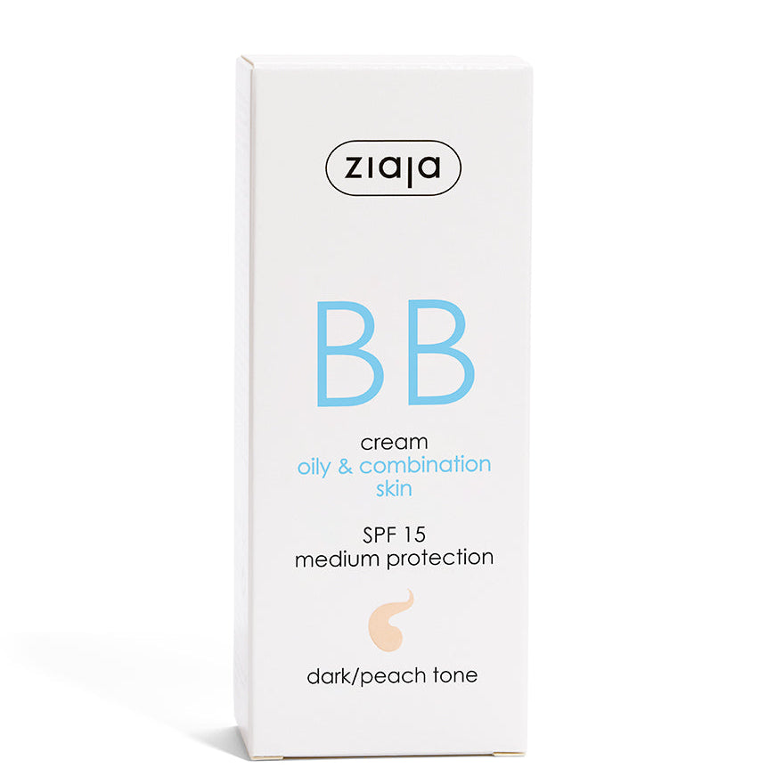 Ziaja BB-Creme LSF 15 ölige & Mischhaut 50 ml - dunkler Pfirsich-Ton