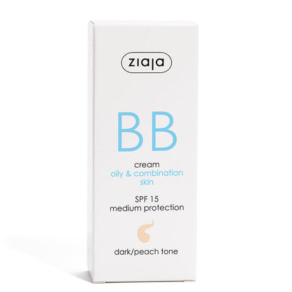 Ziaja BB-Creme LSF 15 ölige & Mischhaut 50 ml - dunkler Pfirsich-Ton