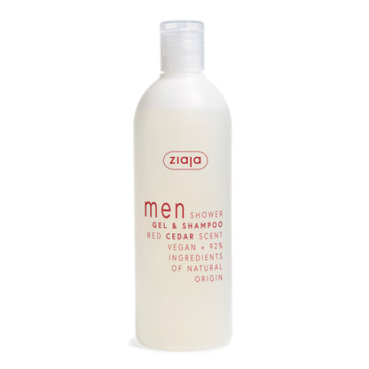 Ziaja Men 2 in 1 Duschgel & Shampoo Rote Zeder 400 ml
