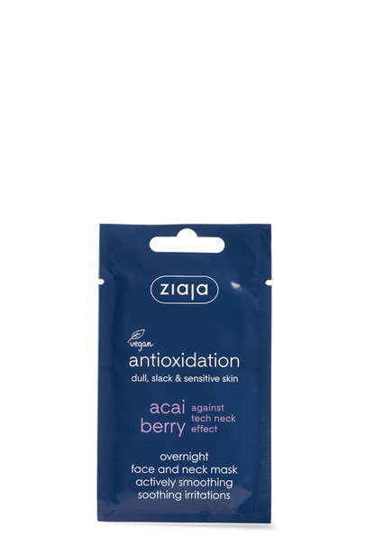 Ziaja Acaibeere glättende Nachtmaske für Gesicht & Hals 20 x 7 ml