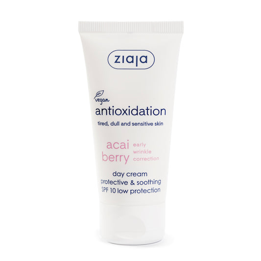 Ziaja Acaibeere Tagescreme SPF 10 50 ml – feuchtigkeitsspendende Tagespflege für einen frischen Teint.