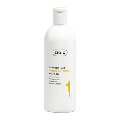 Ziaja Plant Essentials Bananenblüten nährendes Shampoo für geschädigtes Haar 400 ml