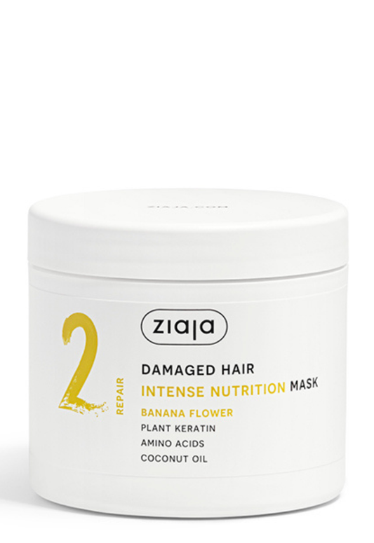 Ziaja Plant Essentials nährende Bananenblüten Haarmaske für geschädigtes Haar 350 ml