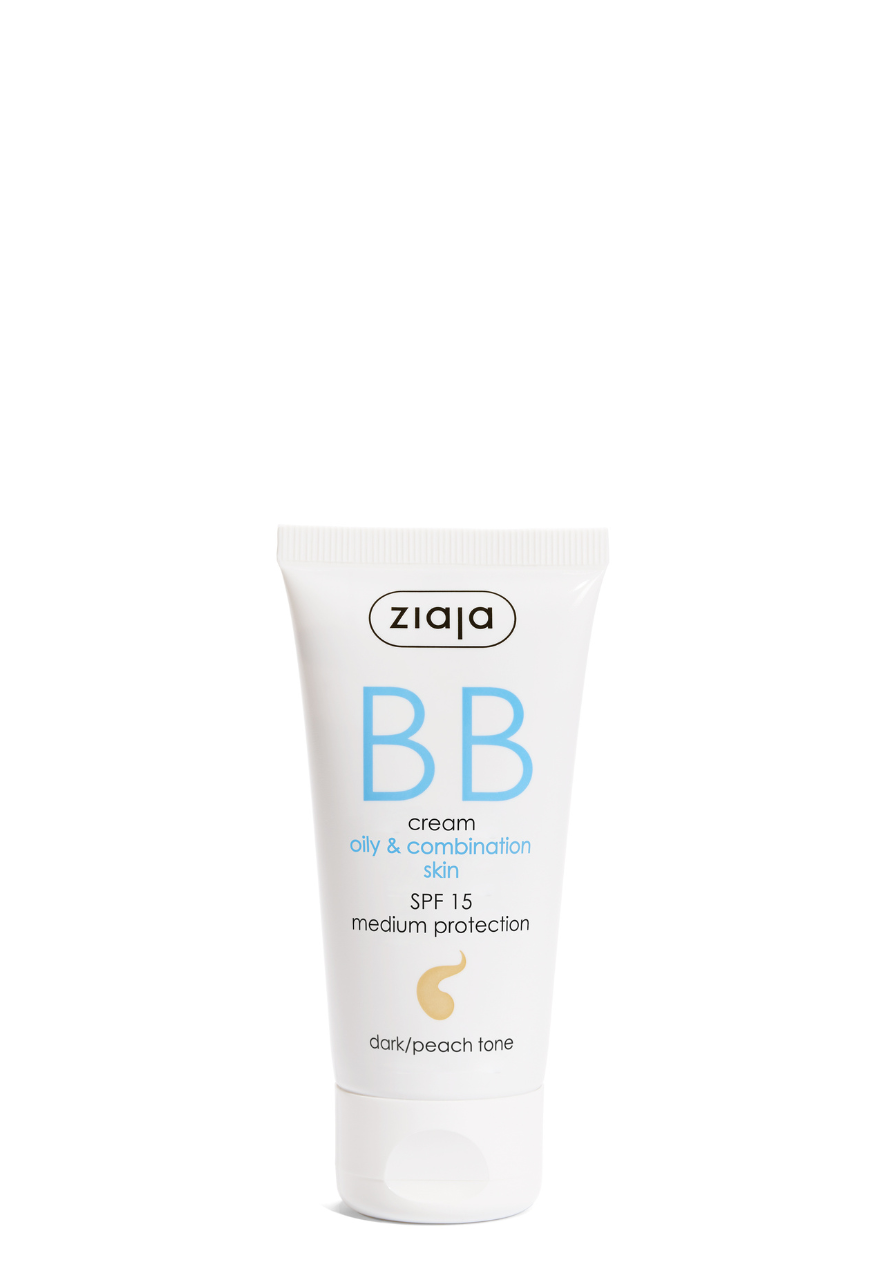 Ziaja BB-Creme LSF 15 ölige & Mischhaut 50 ml - dunkler Pfirsich-Ton