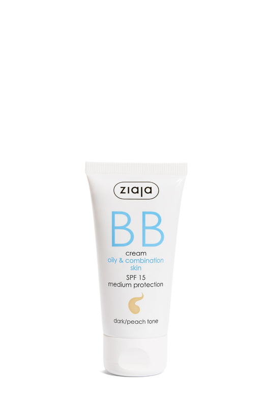 Ziaja BB-Creme LSF 15 ölige & Mischhaut 50 ml - dunkler Pfirsich-Ton
