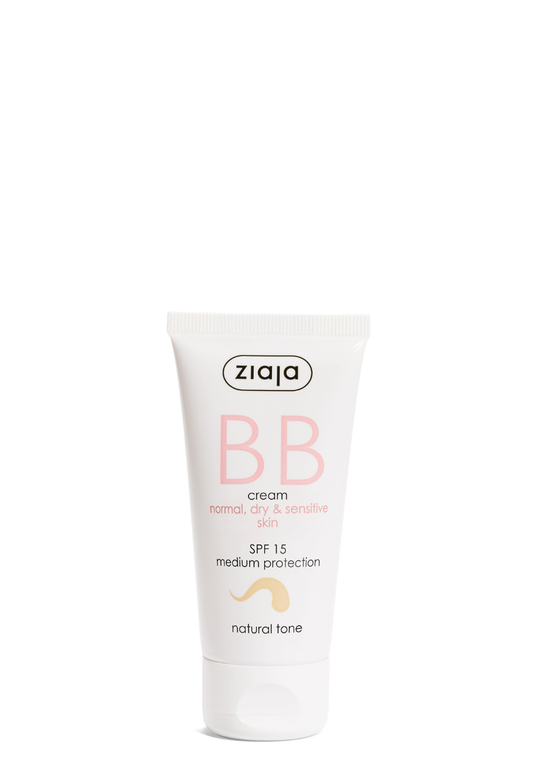 Ziaja BB Creme LSF 15 für trockene & empfindliche Haut 50 ml – natürlicher Ton