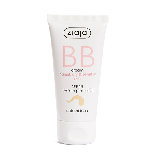 Ziaja BB Creme LSF 15 für trockene & empfindliche Haut 50 ml – natürlicher Ton