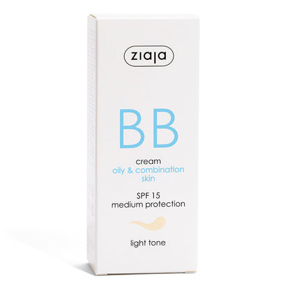 Ziaja BB Creme LSF 15 für ölige & Mischaut 50 ml – heller Ton