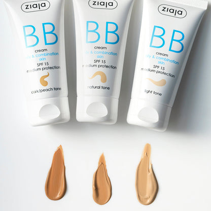 Ziaja BB Creme LSF 15 für ölige & Mischaut 50 ml – heller Ton
