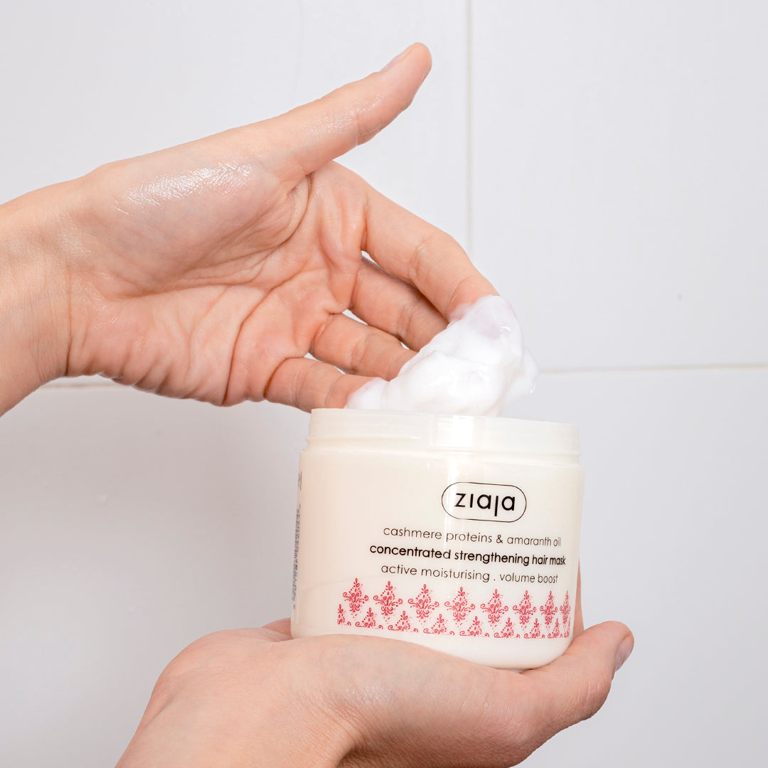 Ziaja Cashmere & Amaranthöl konzentrierte Stärkungs-Haarmaske - Volume Boost 200 ml