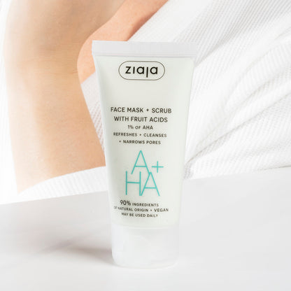 Ziaja Gesichtsmaske + Peeling 2 in 1 mit Fruchtsäuren 55 ml