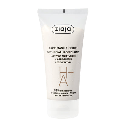 Ziaja Gesichtsmaske + Peeling 2 in 1 mit Hyaluronsäure 55 ml