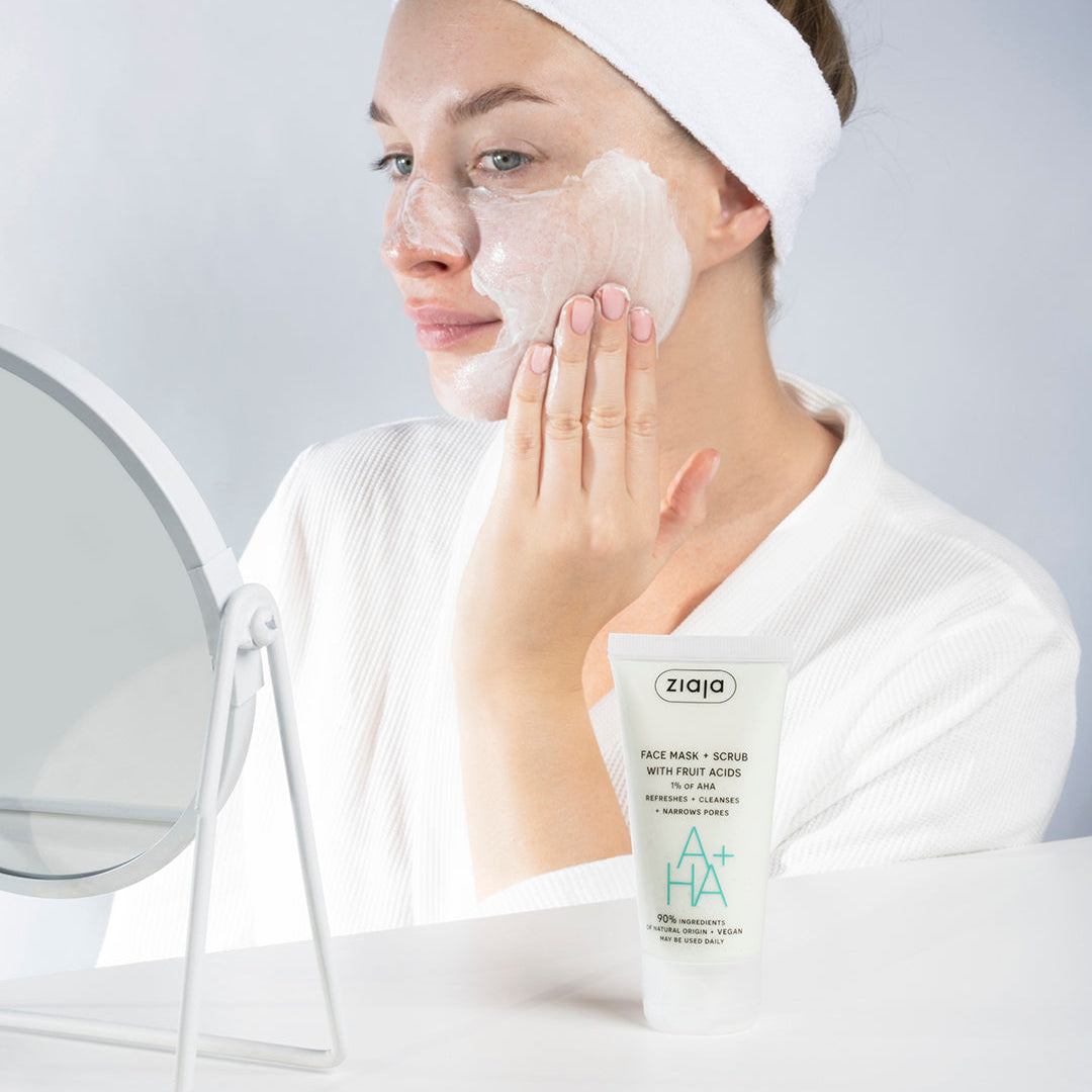 Ziaja Gesichtsmaske + Peeling 2 in 1 mit Fruchtsäuren 55 ml