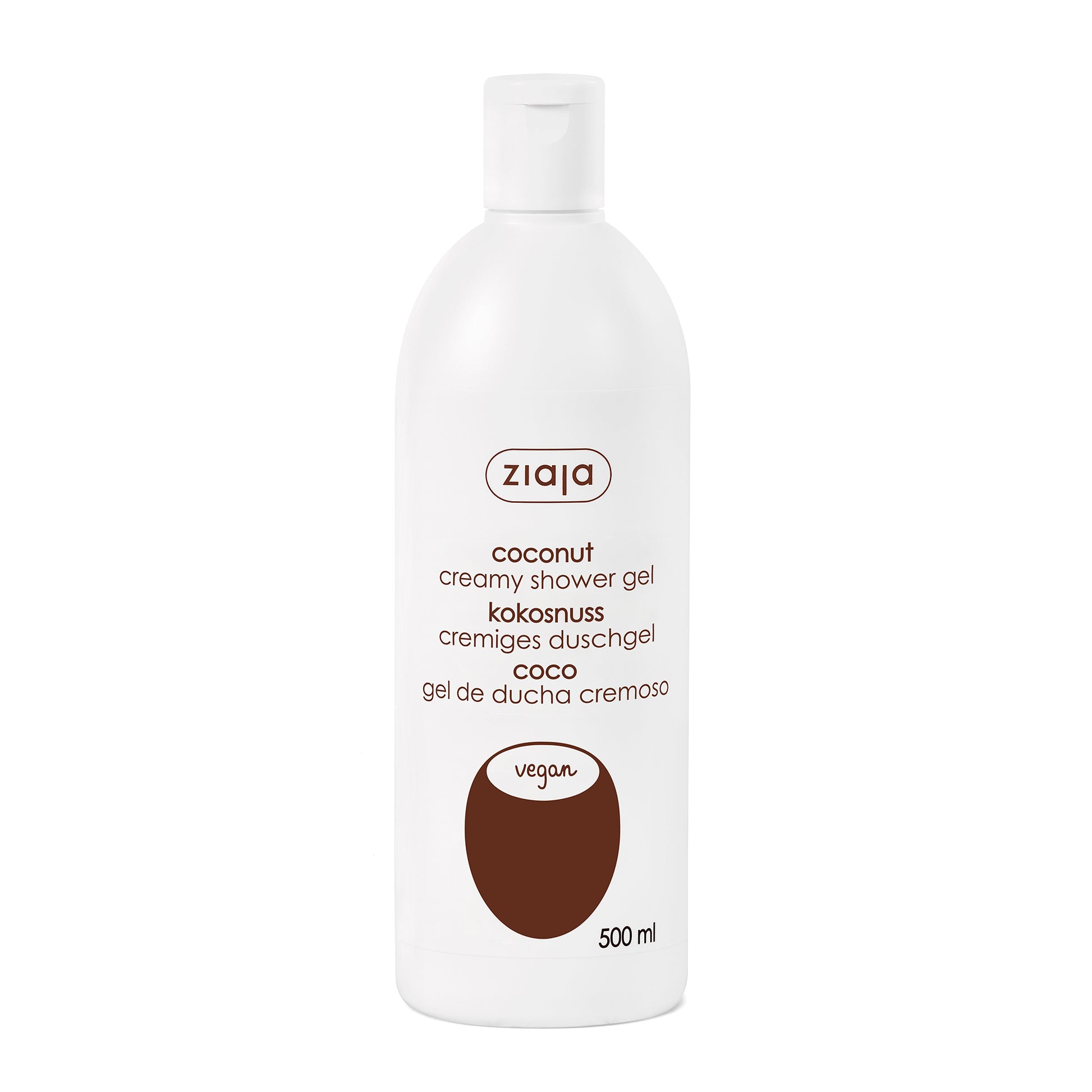 Ziaja Kokosnuss Duschgel 500 ml – cremige Reinigung für weiche, geschmeidige Haut.