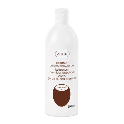 Ziaja Kokosnuss Duschgel 500 ml – cremige Reinigung für weiche, geschmeidige Haut.