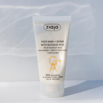 Ziaja Gesichtsmaske + Peeling 2 in 1 mit Glycolsäure 55 ml