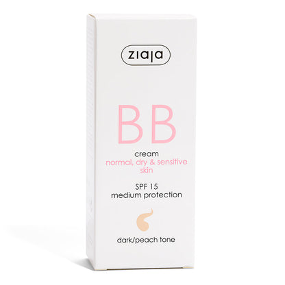 Ziaja BB-Creme LSF 15 trockene & empfindliche Haut 50 ml - dunkler Pfirsich-Ton