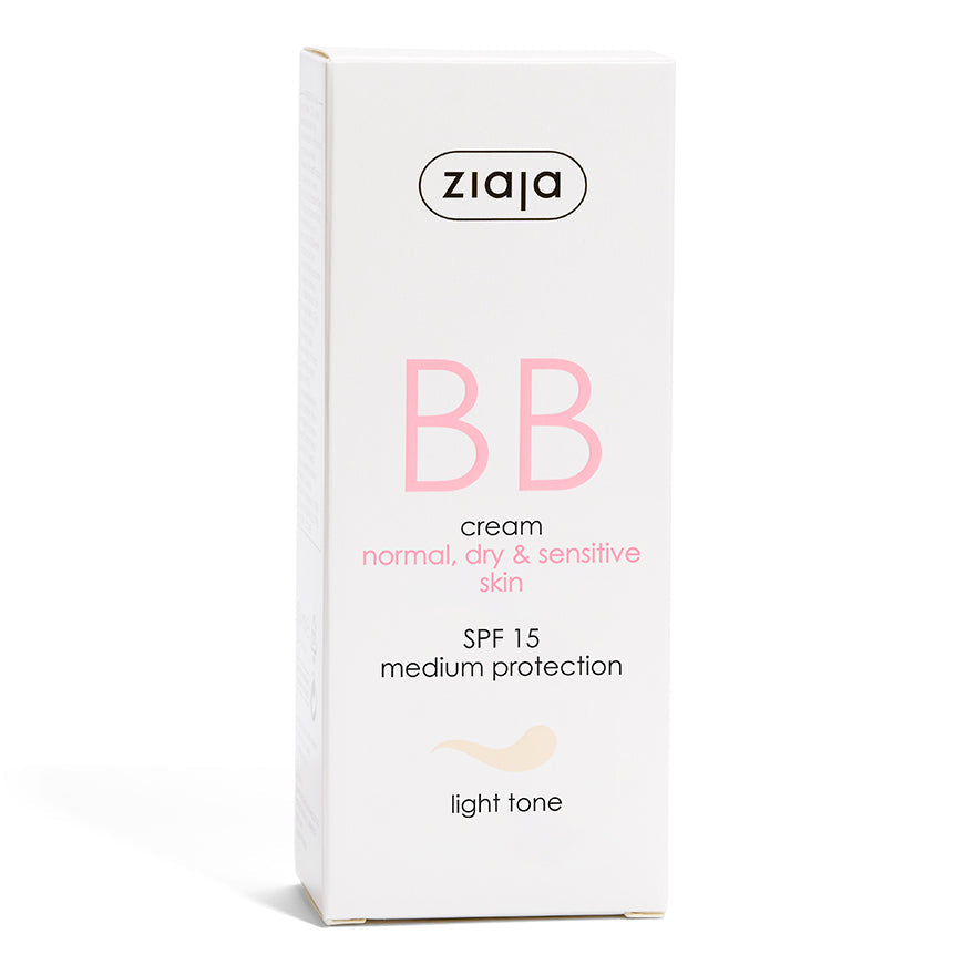 Ziaja BB Creme LSF 15 für trockene & empfindliche Haut 50 ml - heller Ton