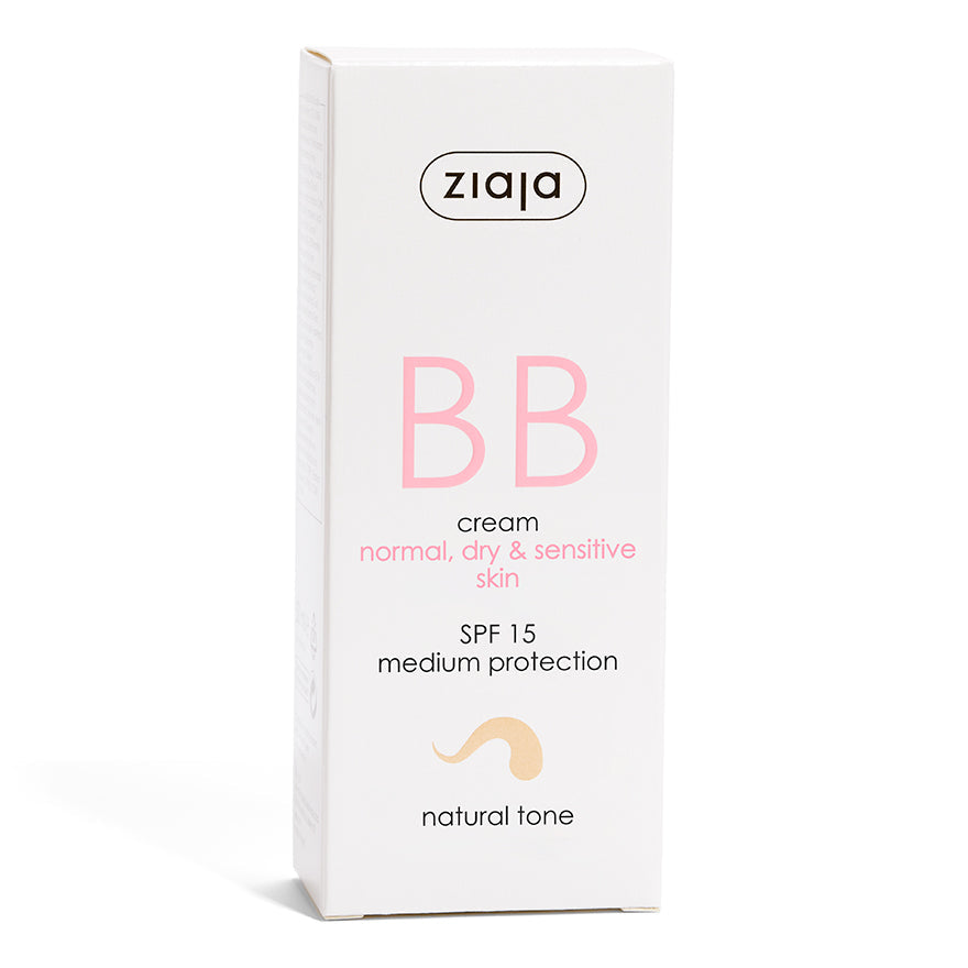 Ziaja BB Creme LSF 15 für trockene & empfindliche Haut 50 ml – natürlicher Ton
