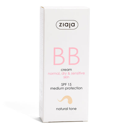 Ziaja BB Creme LSF 15 für trockene & empfindliche Haut 50 ml – natürlicher Ton