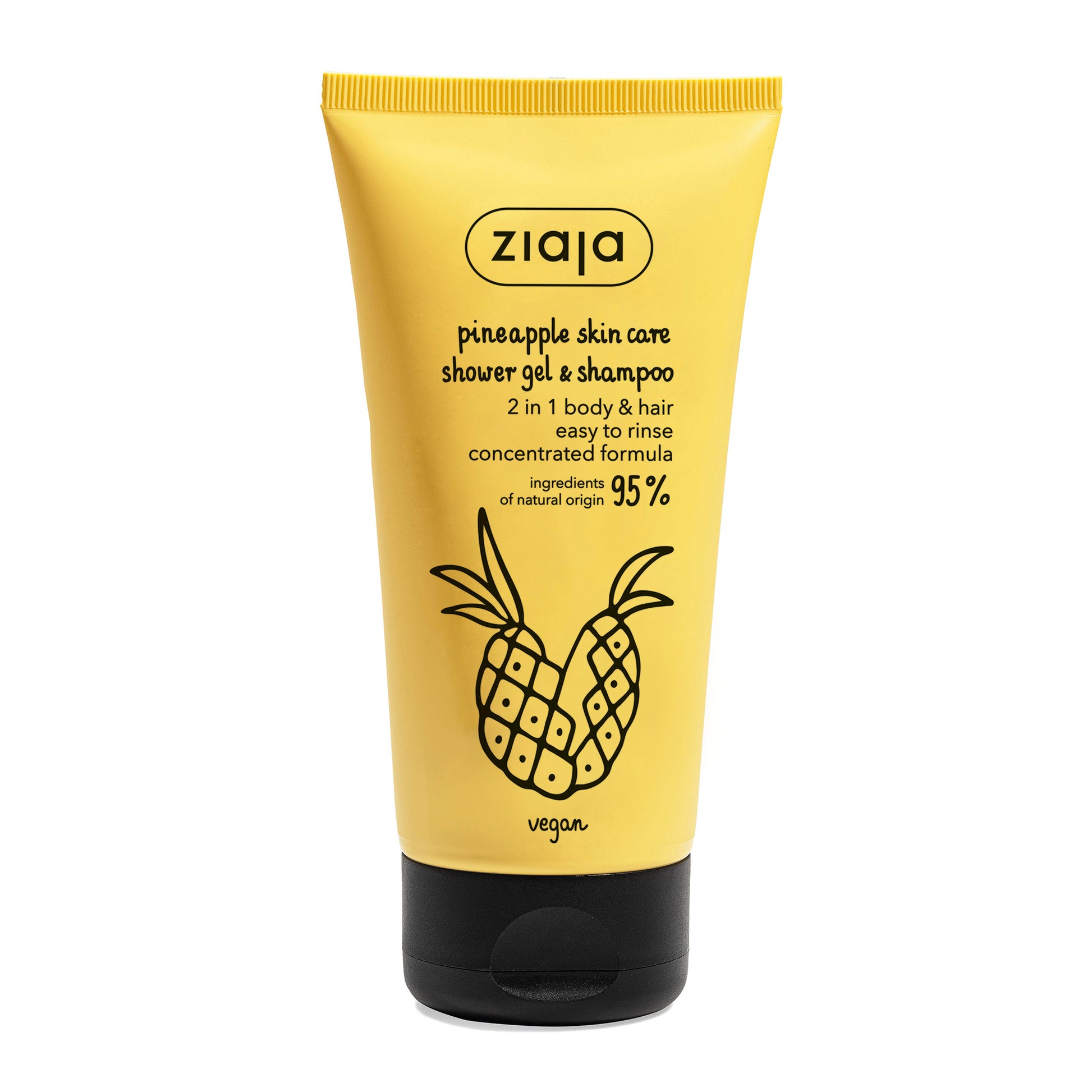 Ziaja Pineapple 2in1 Duschgel & Shampoo 160 ml – Reinigung & Frische.