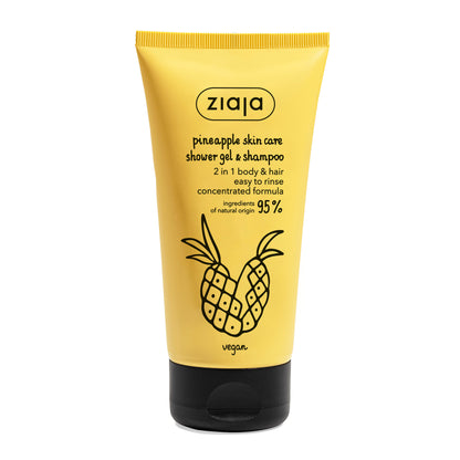 Ziaja Pineapple 2in1 Duschgel & Shampoo 160 ml – Reinigung & Frische.