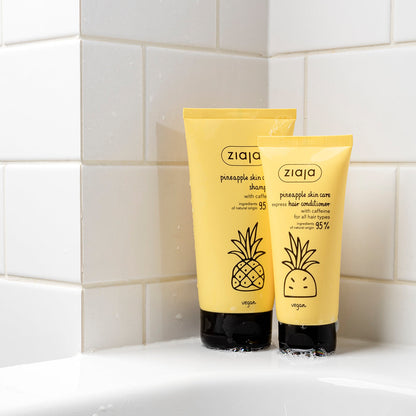 Das Ziaja Pineapple Haarpflegeprodukte reinigt Kopfhaut und Haar gründlich und duften exotisch. 
