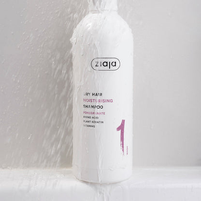 Ziaja Plant Essentials feuchtigkeitsspendendes Granatapfel Shampoo für trockenes Haar 400 ml