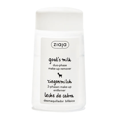 Ziaja Ziegenmilch 2-Phasen Make-up Entferner 120 ml – entfernt wasserfestes Make-up sanft für trockene und normale Haut