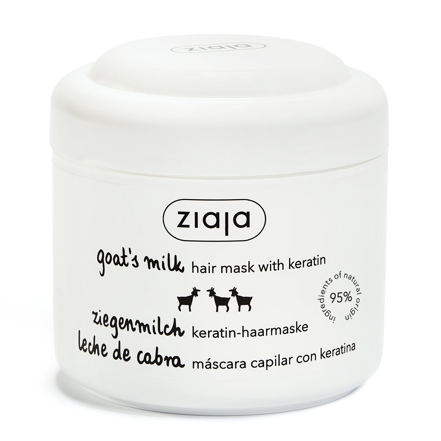 Ziaja Ziegenmilch Haarmaske mit Keratin 200 ml – intensive Aufbaupflege für trockenes und strapaziertes Haar