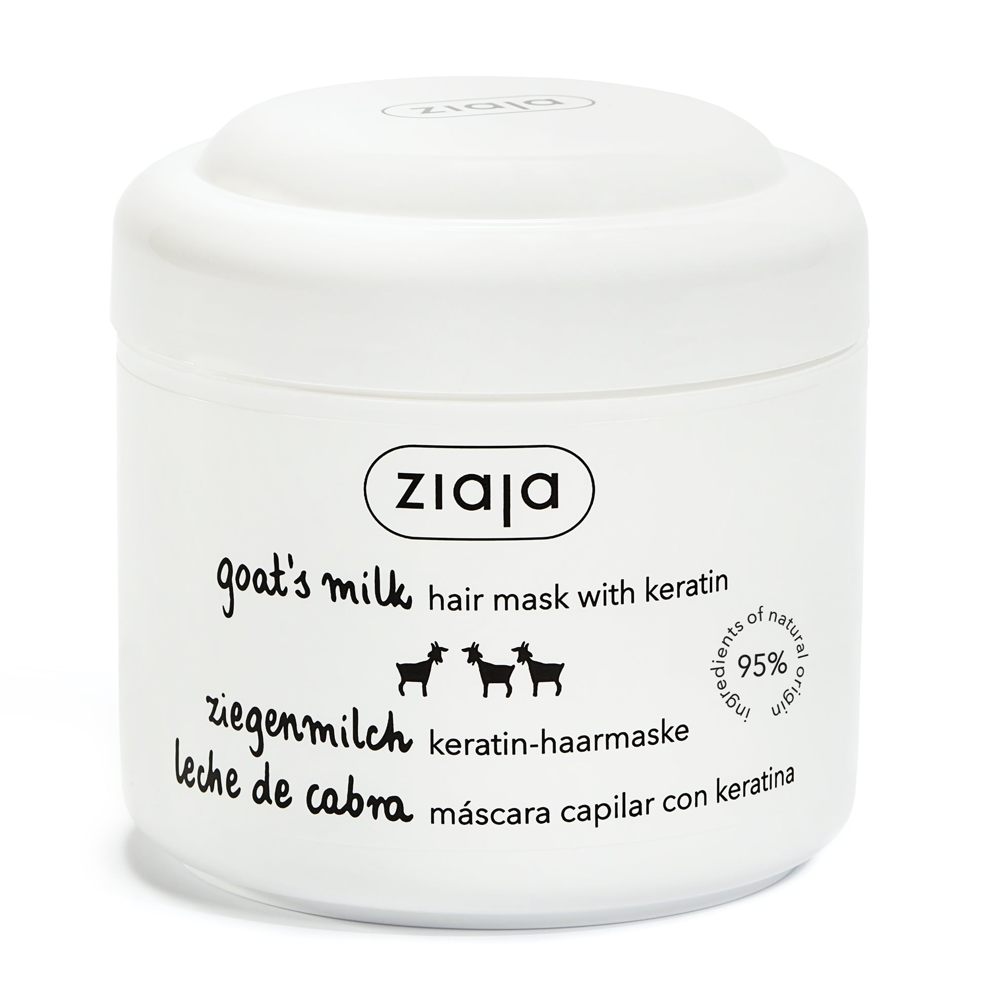 Ziaja Ziegenmilch Haarmaske mit Keratin 200 ml – intensive Aufbaupflege für trockenes und strapaziertes Haar