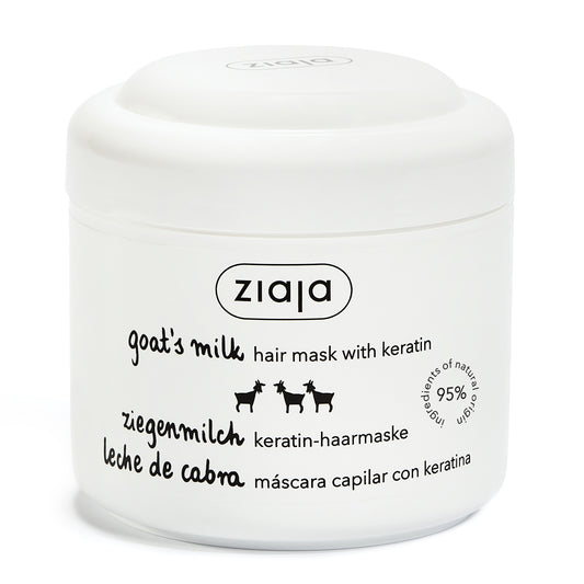 Ziaja Ziegenmilch Haarmaske mit Keratin 200 ml – intensive Aufbaupflege für trockenes und strapaziertes Haar