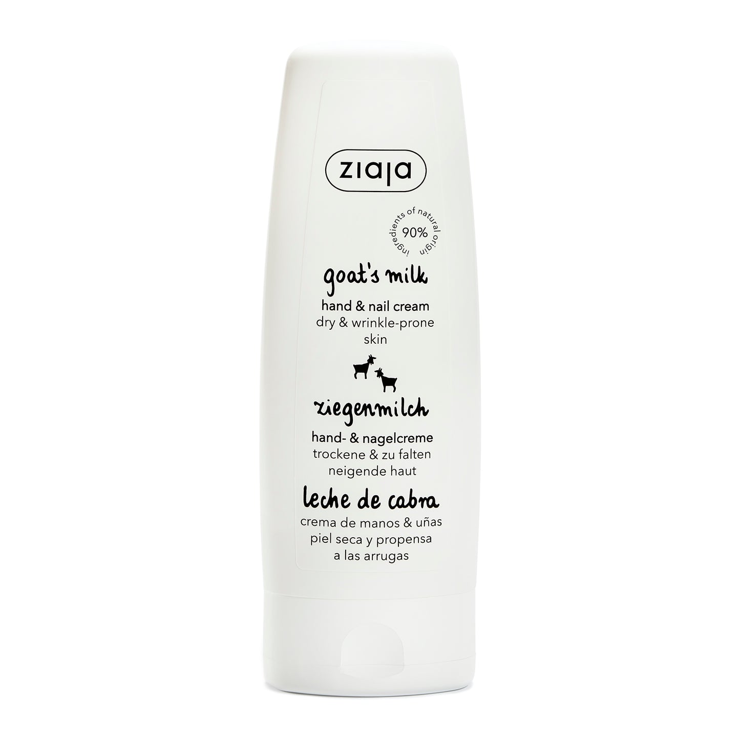 Ziaja Ziegenmilch Hand- und Nagelcreme 80 ml – pflegende Handcreme für trockene Hände und brüchige Nägel