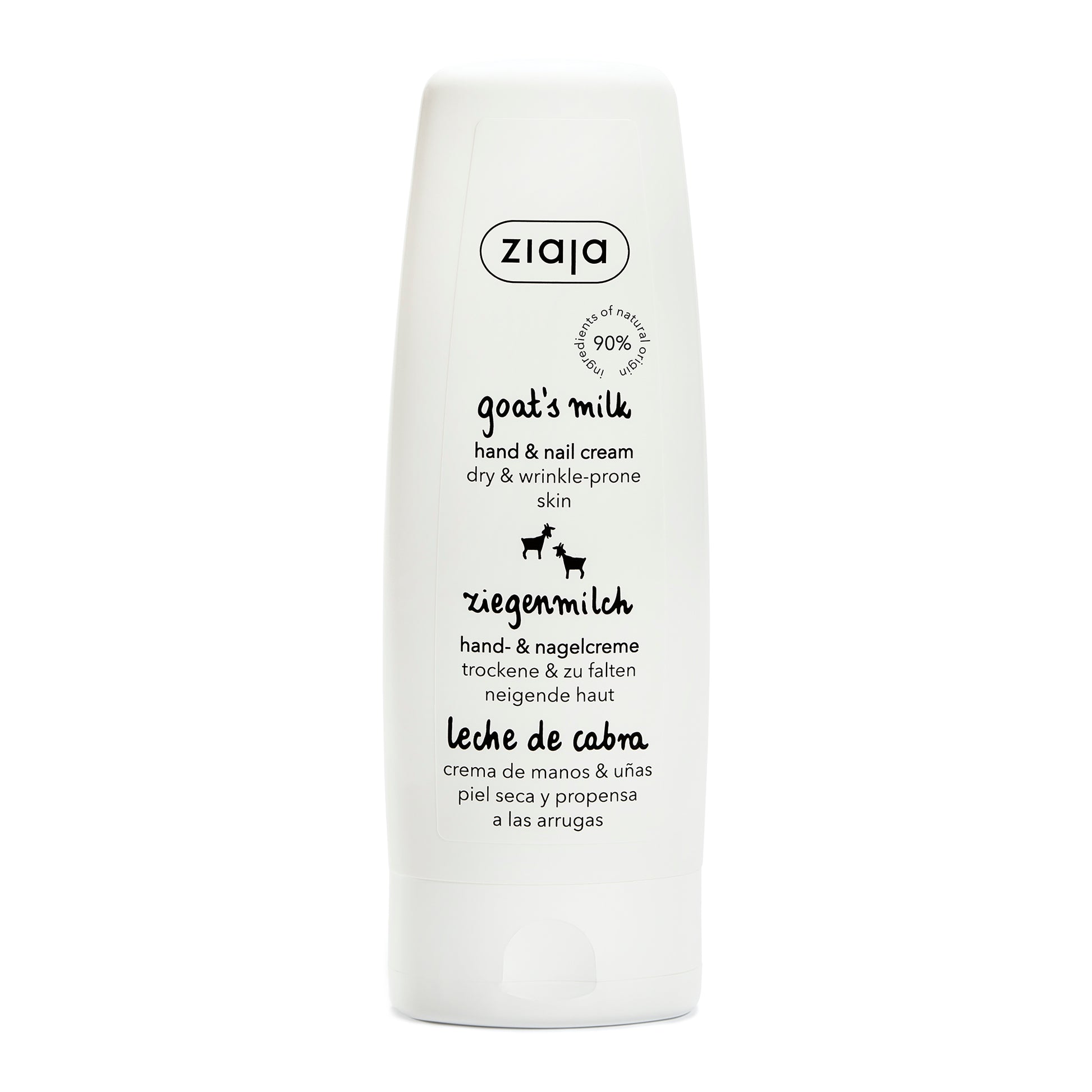 Ziaja Ziegenmilch Hand- und Nagelcreme 80 ml – pflegende Handcreme für trockene Hände und brüchige Nägel