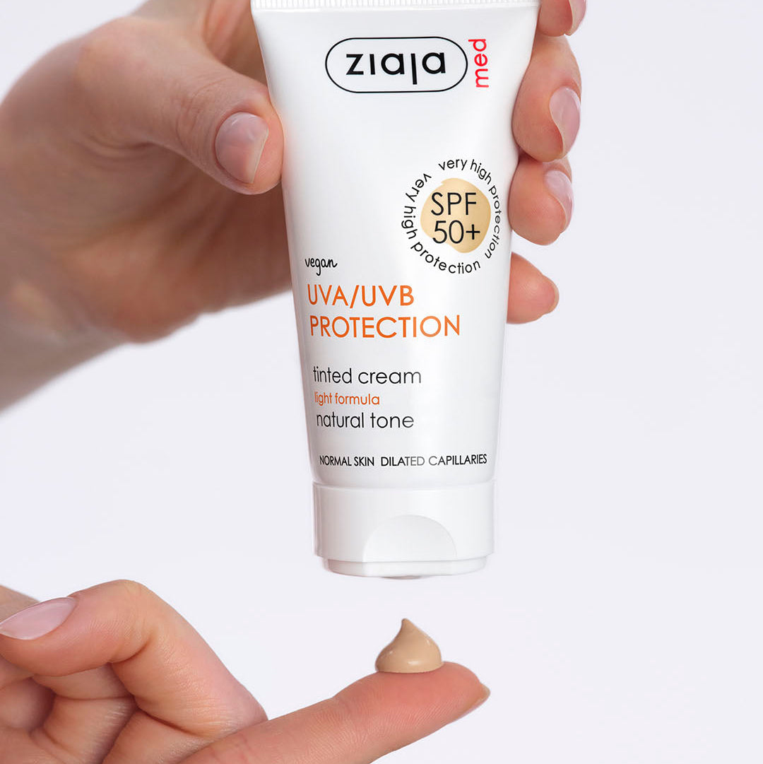Ziaja Med LSF 50+ getönte Tagescreme bei erweiterten Kapillaren 50 ml