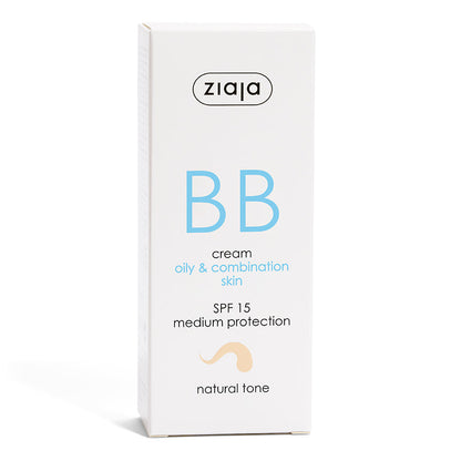 Ziaja BB-Creme LSF 15 für ölig & Mischhaut 50 ml - natürlicher Ton